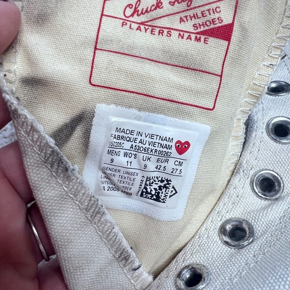 Converse Play Comme Des Garçons High Top Sneakers 11 - Picture 4 of 7